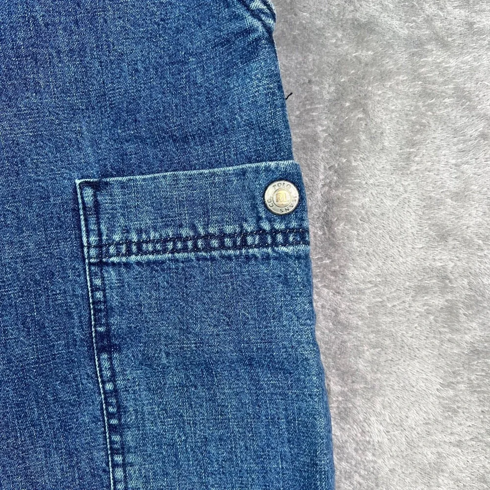 Polo Ralph Lauren Jeans Co. Denim Cargo Shorts Womens 16 Blue Carpenter‎ 11